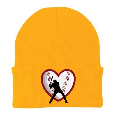 Baseball Heart Sport Lover Knit Cap Winter Beanie