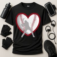 Baseball Heart Sport Lover Performance Shirt