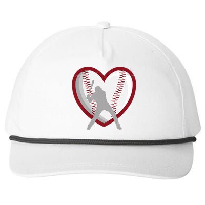 Baseball Heart Sport Lover Snapback Five-Panel Rope Hat