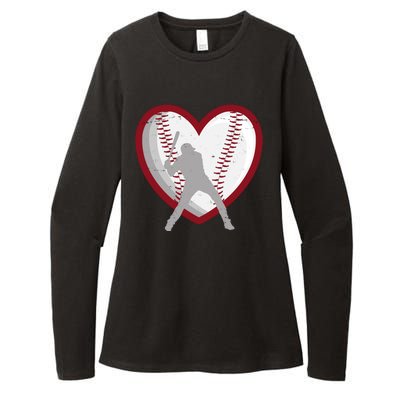 Baseball Heart Sport Lover Womens CVC Long Sleeve Shirt