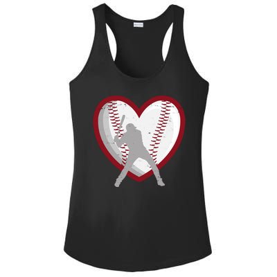 Baseball Heart Sport Lover Ladies PosiCharge Competitor Racerback Tank