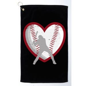 Baseball Heart Sport Lover Platinum Collection Golf Towel