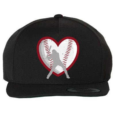 Baseball Heart Sport Lover Wool Snapback Cap