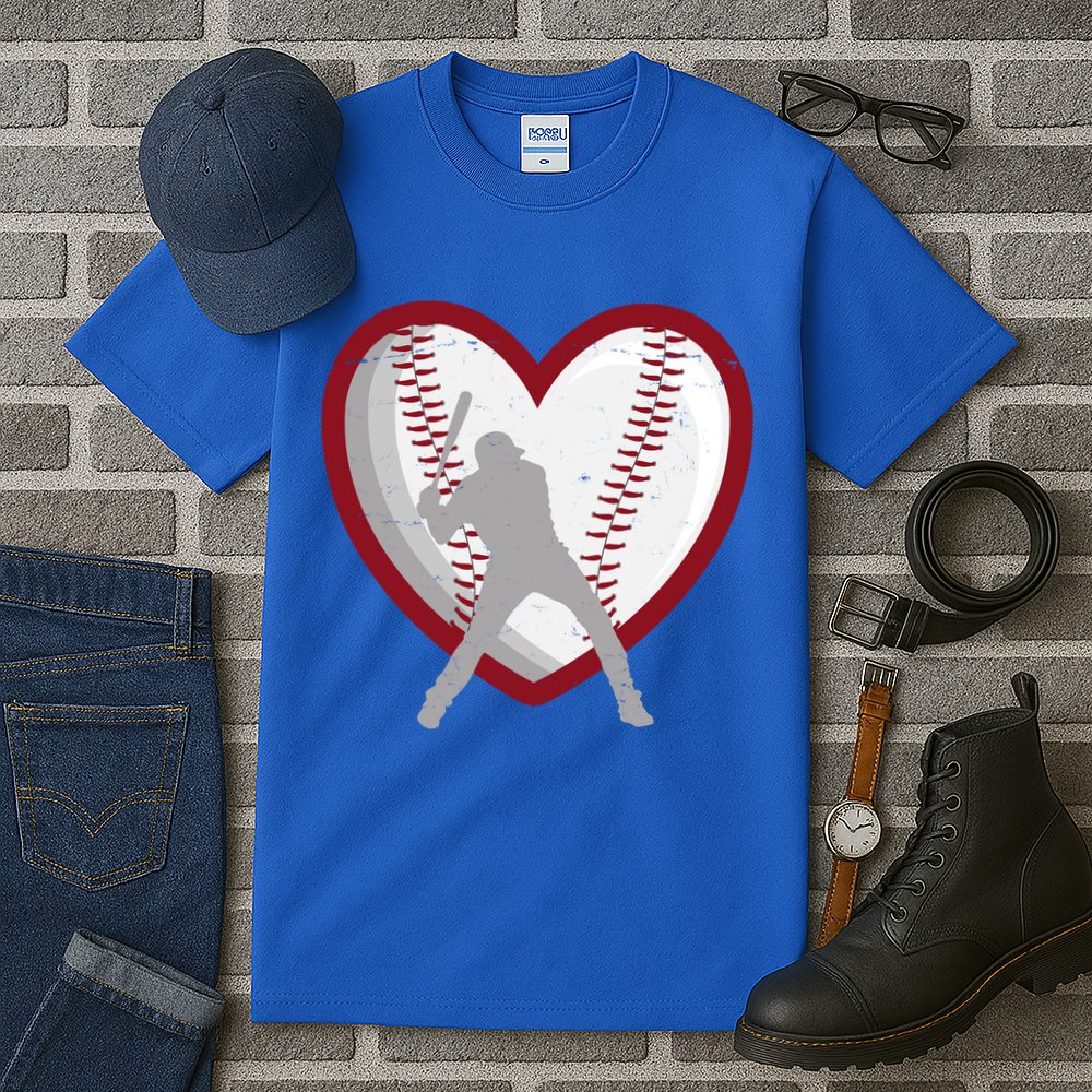 Baseball Heart Sport Lover Tall T-Shirt