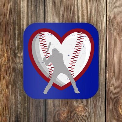 Baseball Heart Sport Lover Coaster