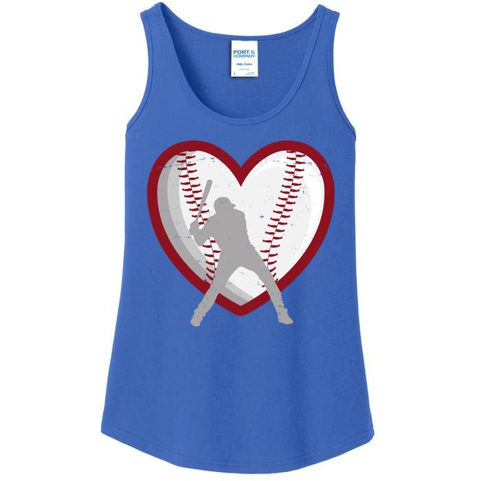 Baseball Heart Sport Lover Ladies Essential Tank