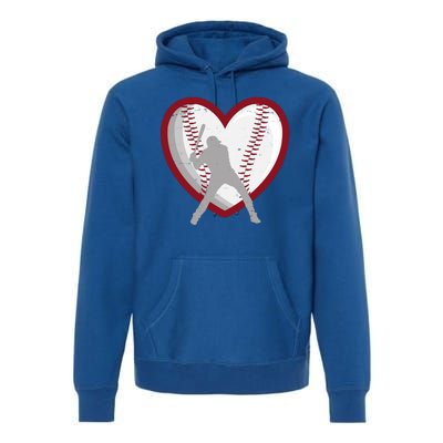 Baseball Heart Sport Lover Premium Hoodie