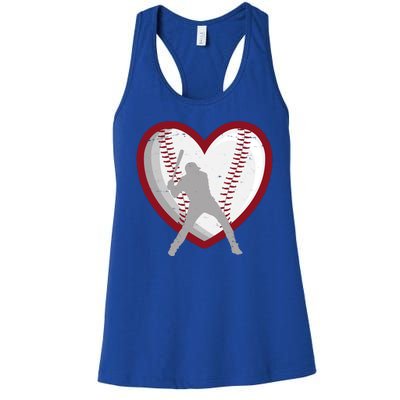 Baseball Heart Sport Lover Women's Racerback Tank