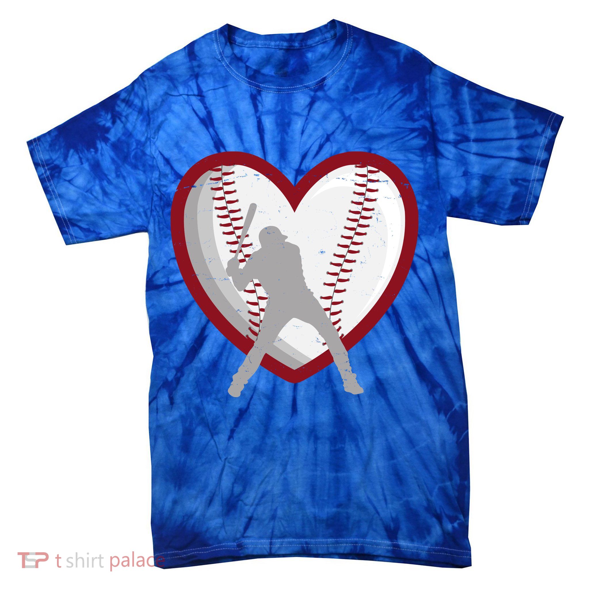 Baseball Heart Sport Lover Tie-Dye T-Shirt