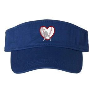 Baseball Heart Sport Lover Valucap Bio-Washed Visor