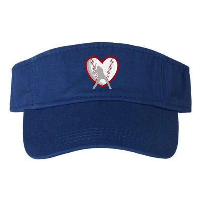 Baseball Heart Sport Lover Valucap Bio-Washed Visor