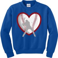 Baseball Heart Sport Lover Kids Sweatshirt