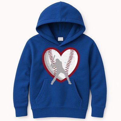 Baseball Heart Sport Lover Kids Hoodie