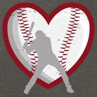 Baseball Heart Sport Lover Cotton Canvas Backpack