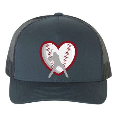 Baseball Heart Sport Lover Yupoong Adult 5-Panel Trucker Hat