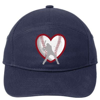 Baseball Heart Sport Lover 7-Panel Snapback Hat