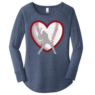 Baseball Heart Sport Lover Women's Perfect Tri Tunic Long Sleeve Shirt