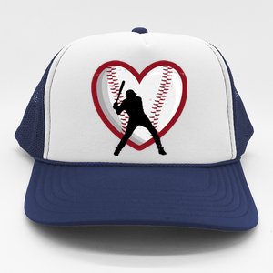 Baseball Heart Sport Lover Trucker Hat