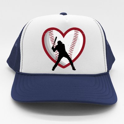 Baseball Heart Sport Lover Trucker Hat