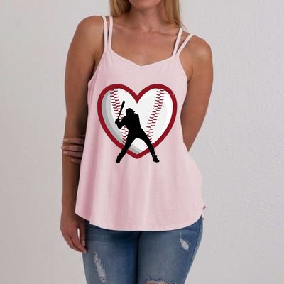 Baseball Heart Sport Lover Women's Strappy Tank