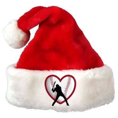 Baseball Heart Sport Lover Premium Christmas Santa Hat