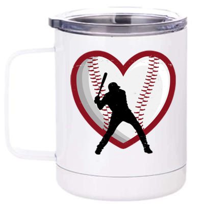 Baseball Heart Sport Lover 12 oz Stainless Steel Tumbler Cup