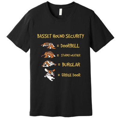 Basset Hound Security Gifts Funny Costume For Clothing Premium T-Shirt