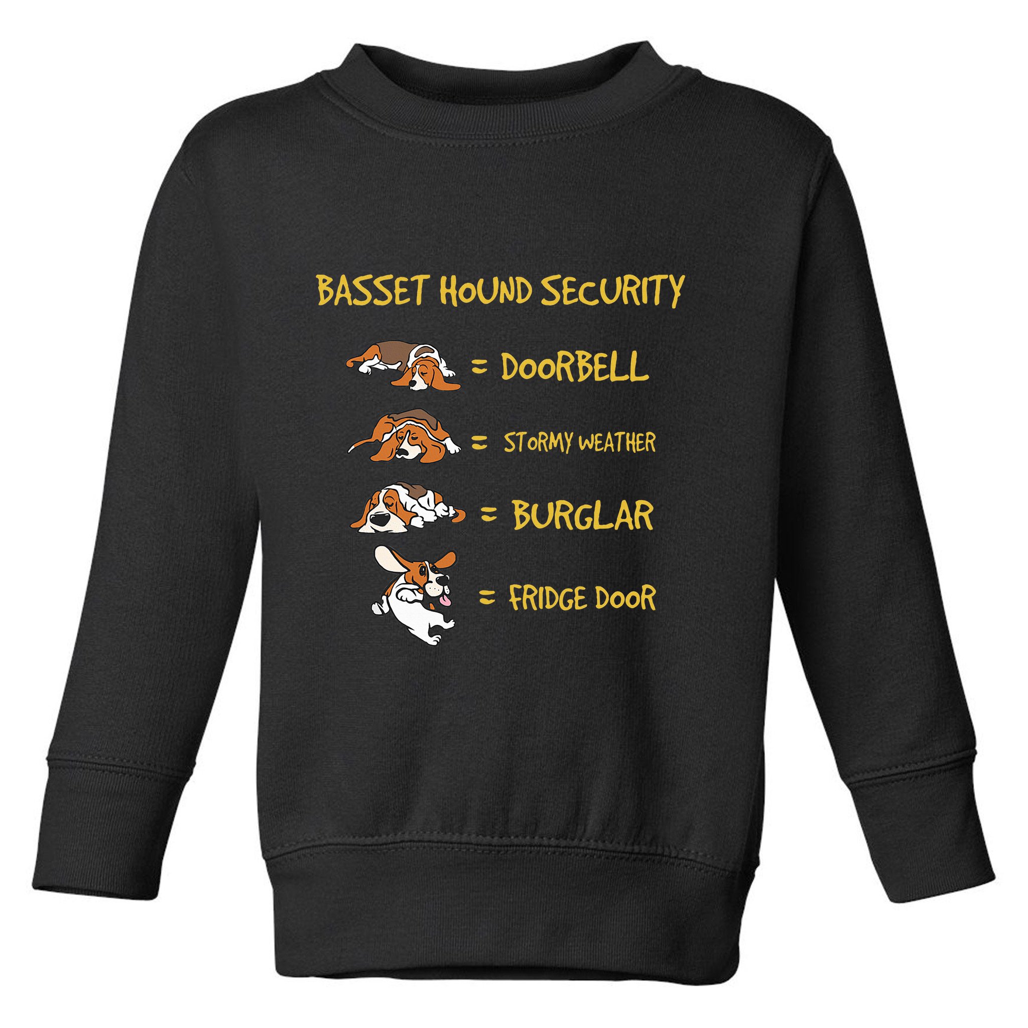 Basset Hound Security Gifts Funny Costume For Clothing Toddler Sweatshirt