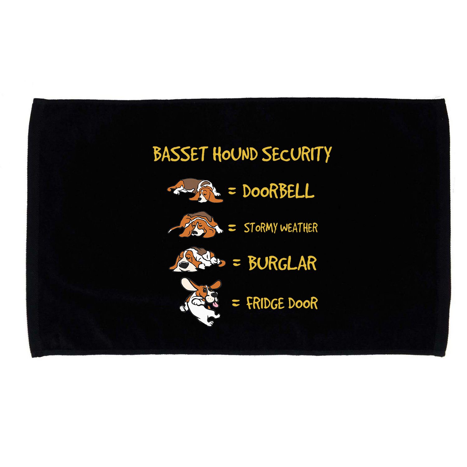 Basset Hound Security Gifts Funny Costume For Clothing Microfiber Hand Towel