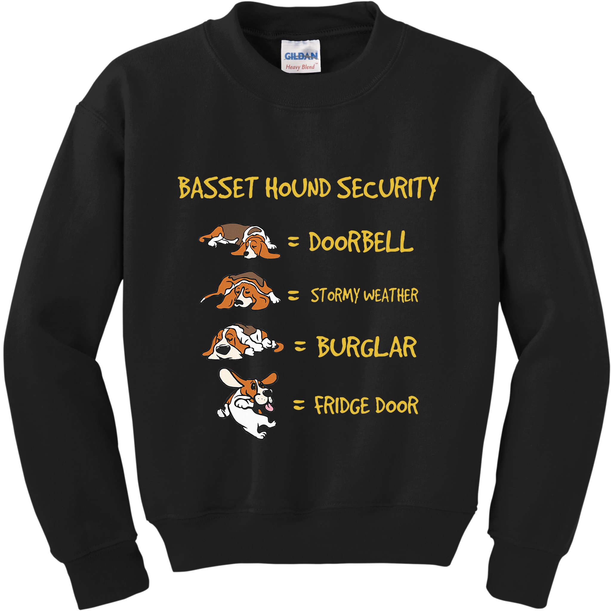 Basset Hound Security Gifts Funny Costume For Clothing Kids Sweatshirt