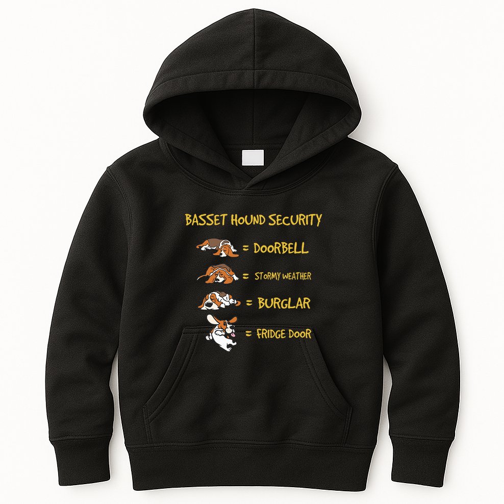 Basset Hound Security Gifts Funny Costume For Clothing Kids Hoodie