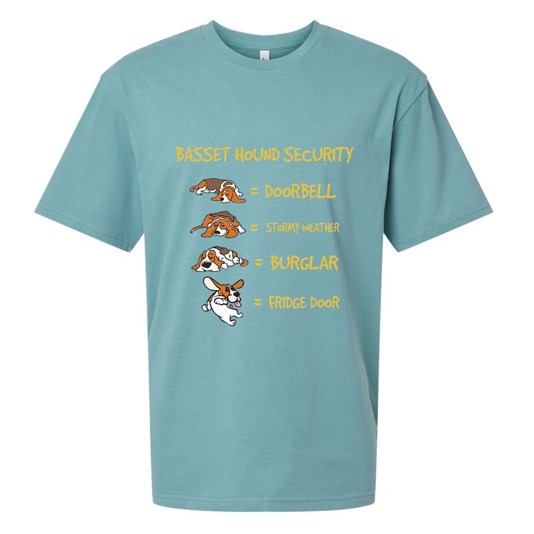 Basset Hound Security Gifts Funny Costume For Clothing Sueded Cloud Jersey T-Shirt