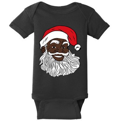 Black Happy Santa Shirts Fun African American Santa Baby Bodysuit