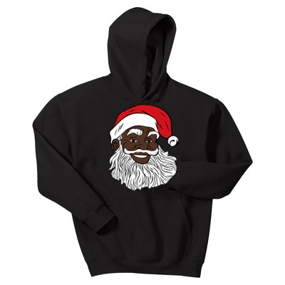 Black Happy Santa Shirts Fun African American Santa Kids Hoodie