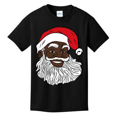 Black Happy Santa Shirts Fun African American Santa Kids T-Shirt