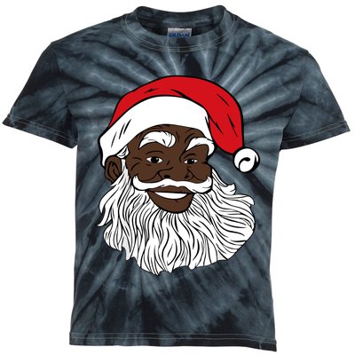 Black Happy Santa Shirts Fun African American Santa Kids Tie-Dye T-Shirt