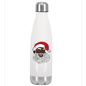 Black Happy Santa Shirts Fun African American Santa Stainless Steel Insulated Water Bottle