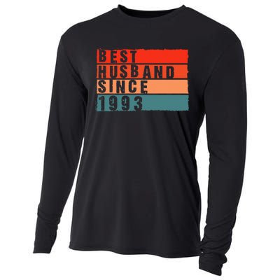 Best Husband Since 1993 Epic Couple 30th Wedding Anniversary Cooling Performance Long Sleeve Crew