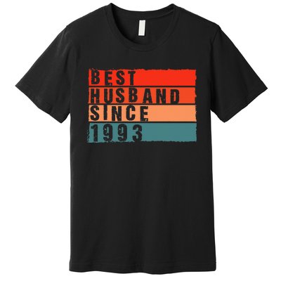 Best Husband Since 1993 Epic Couple 30th Wedding Anniversary Premium T-Shirt