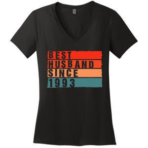 Best Husband Since 1993 Epic Couple 30th Wedding Anniversary Women's V-Neck T-Shirt