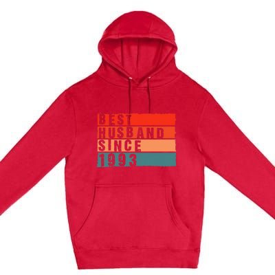 Best Husband Since 1993 Epic Couple 30th Wedding Anniversary Premium Pullover Hoodie