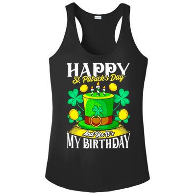 Birthday Happy St. Patricks Day Birthday Gift Design Ladies PosiCharge Competitor Racerback Tank