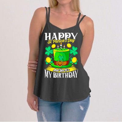 Birthday Happy St. Patricks Day Birthday Gift Design Women's Strappy Tank