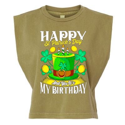 Birthday Happy St. Patricks Day Birthday Gift Design Garment-Dyed Women's Muscle Tee