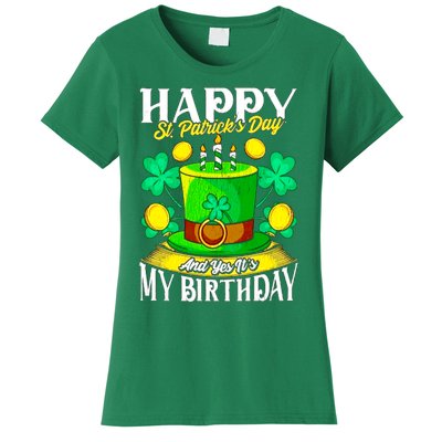 Birthday Happy St. Patricks Day Birthday Gift Design Women's T-Shirt