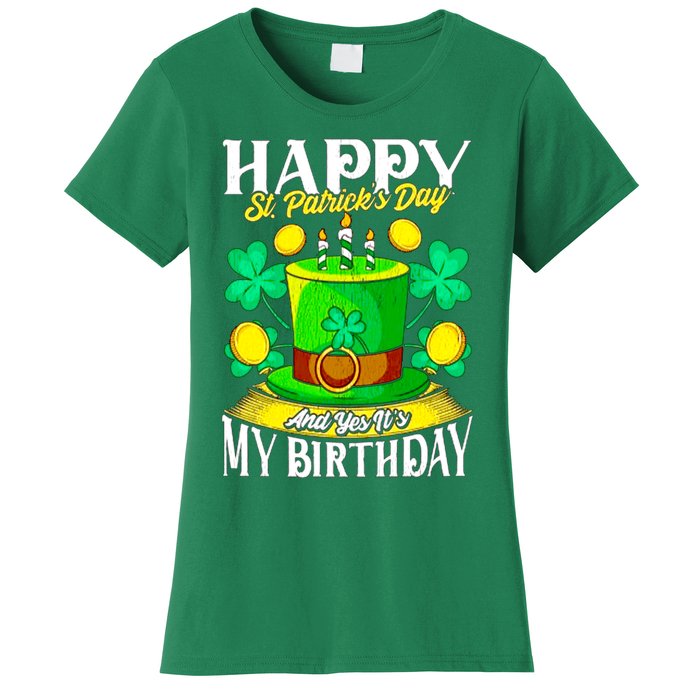 Birthday Happy St. Patricks Day Birthday Gift Design Women's T-Shirt