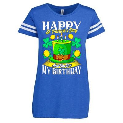 Birthday Happy St. Patricks Day Birthday Gift Design Enza Ladies Jersey Football T-Shirt