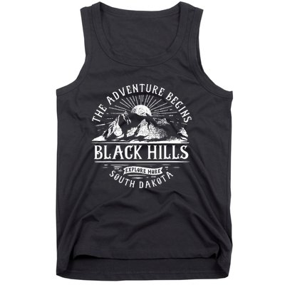 Black Hills Sd The Adventure Begins Tank Top