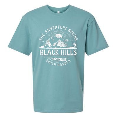 Black Hills Sd The Adventure Begins Sueded Cloud Jersey T-Shirt