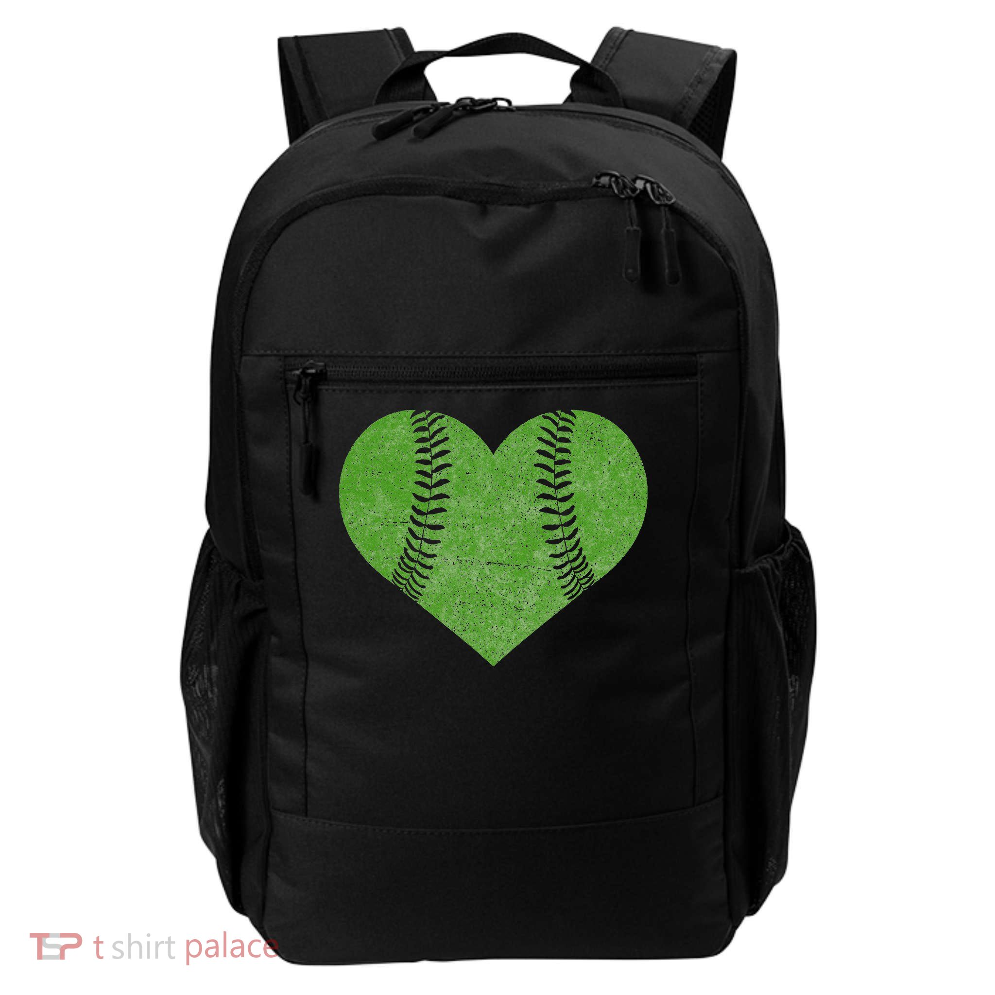 Baseball Heart Shirt Softball Mom Matching Team  Daily Commute Backpack